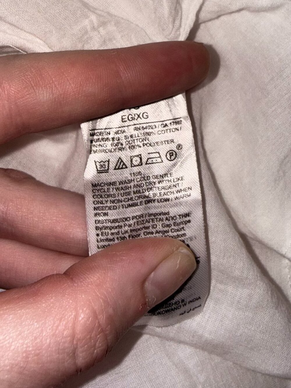 Gap x DOEN White Eyelet Midi Dress XL - Picture 9 of 10